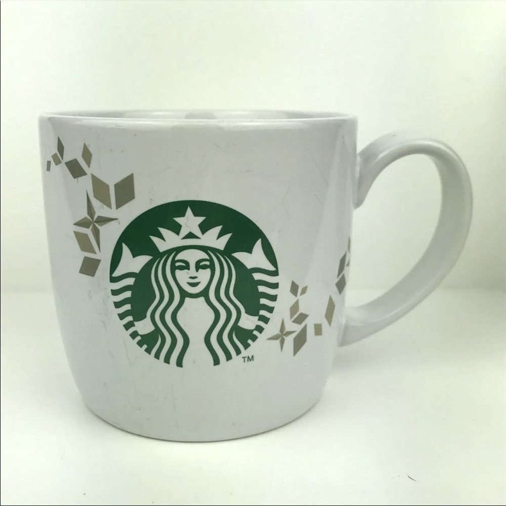 Starbucks White 2013 Holiday Collection Mug 14oz